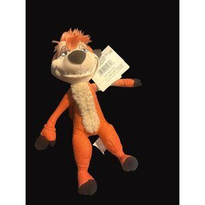 Disney The Lion King Timon Plush Bean Bag Toy 13" Orange & White‎ Soft Animal